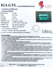 6.24 Ratti Natural Panna Stone with Govt. Lab Certificate (56610)